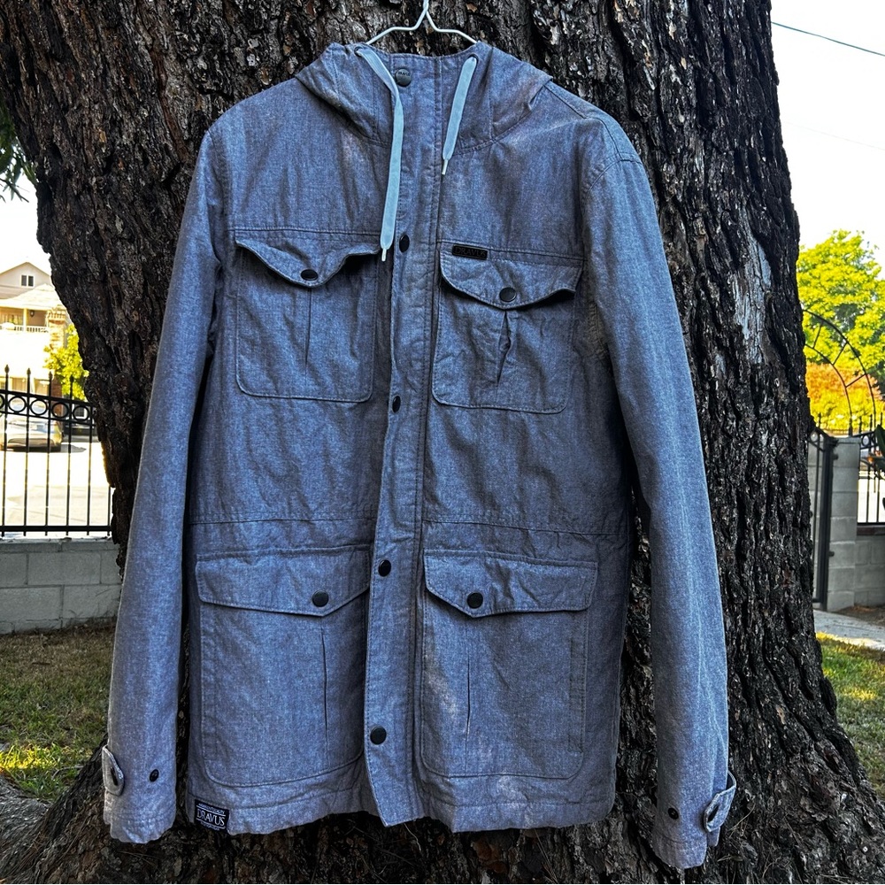 DRAVUS Men's Gray Hooded Jacket
